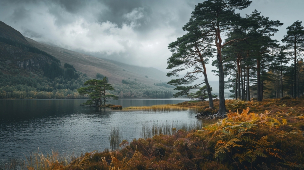 George Rist - Scottish Pine Trees and Lake